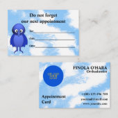 Custom Blue Bird Afsprakenkaartje (Voorkant / Achterkant)