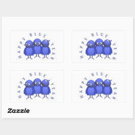 Custom Blue Birds Rechthoekige Sticker