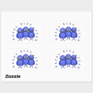 Custom Blue Birds Rechthoekige Sticker