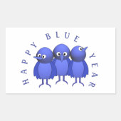 Custom Blue Birds Rechthoekige Sticker (Voorkant)