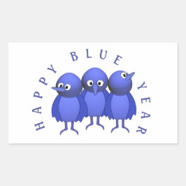 Custom Blue Birds Rechthoekige Sticker