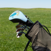 Custom Blue Birthday Boy Chick Golf Driver Hoesje Golfheadcover (Insitu)