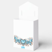 Custom Blue Butterflies Love Valentine Day Gift Bedankdoosjes (Geopend)