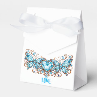Custom Blue Butterflies Love Valentine Day Gift Bedankdoosjes