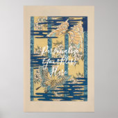 CUSTOM Blue Butterfly & Cloud Pattern Art Poster (Voorkant)
