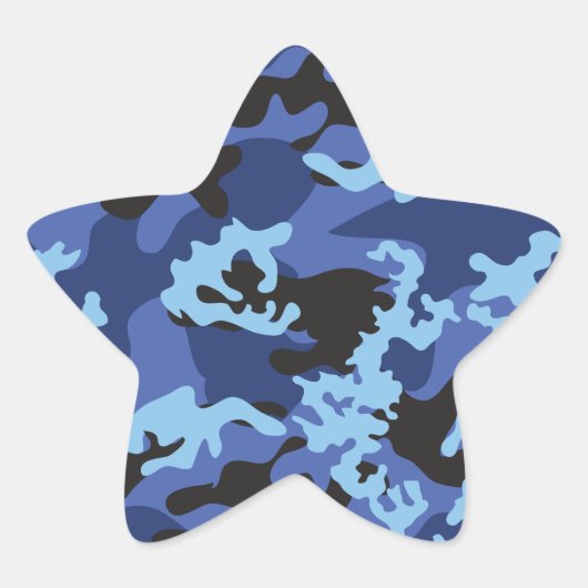 Custom Blue Camo Stickers (Voorkant)