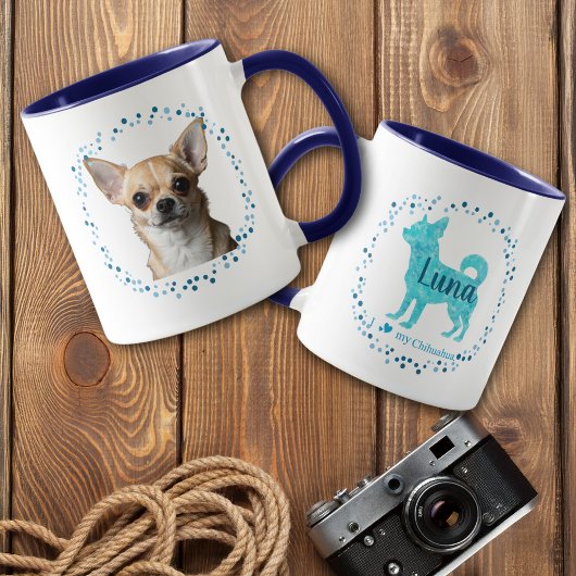 Custom Blue Chihuahua Mug Photo Personalized Mok