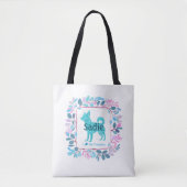 Custom Blue Chihuahua Tote Bag Photo Personalized (Voorkant)