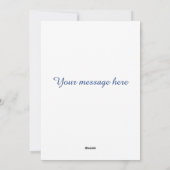 Custom Blue Christmas Ornament Holiday Note Kaart (Achterkant)