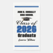 Custom Blue Class of 2026 Graduation Party Servet (Voorkant)