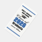 Custom Blue Class of 2026 Graduation Party Servet (Hoek)