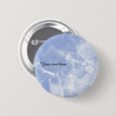 Custom blue crystal badge ronde button 5,7 cm (Voorkant /achterkant)