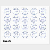 Custom Blue Dank u Stickers en Favor Labels (Vel)