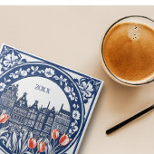 Custom Blue Delft Amsterdam Souvenir Tegeltje