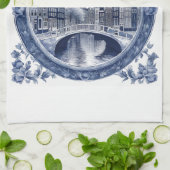Custom Blue Delft Amsterdam Souvenir Theedoek (Gevouwen)