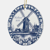 Custom Blue Delft Holland Souvenir Keramisch Ornament (Links)