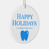 Custom Blue Dental Practice Ornament (Rechts)