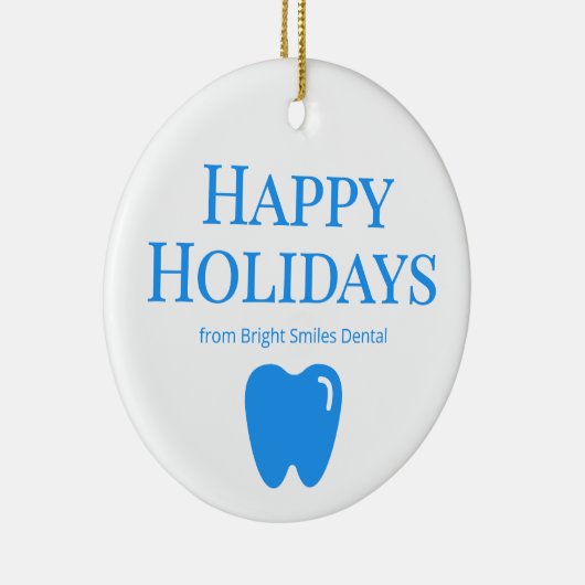 Custom Blue Dental Practice Ornament (Rechts)