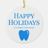Custom Blue Dental Practice Ornament (Voorkant)