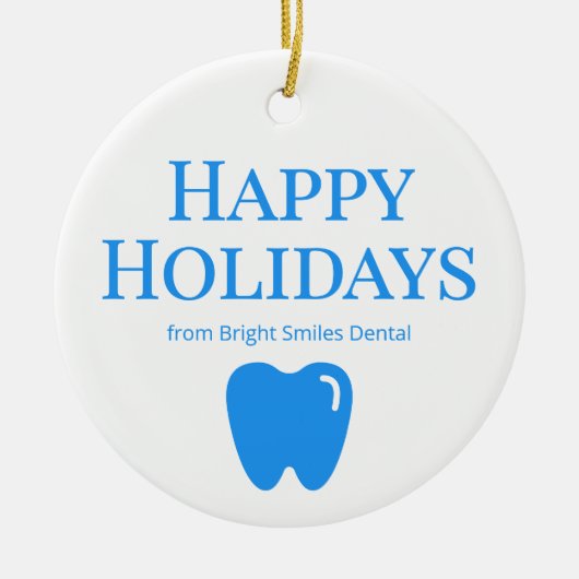 Custom Blue Dental Practice Ornament (Voorkant)