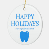 Custom Blue Dental Practice Ornament (Links)
