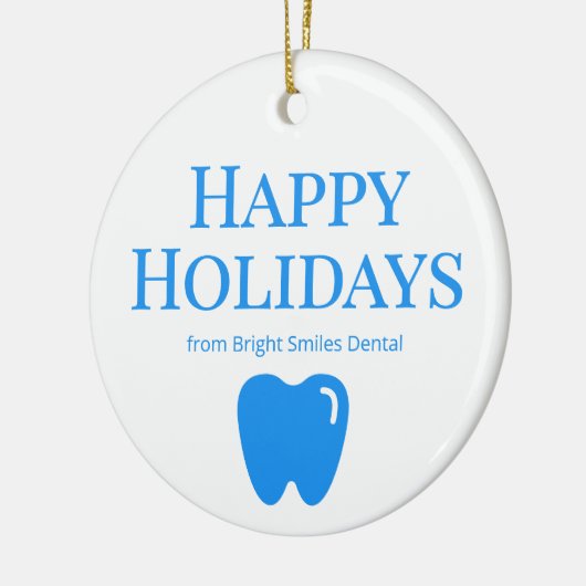 Custom Blue Dental Practice Ornament (Links)