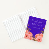 Custom Blue Floral Postpartum Journal For New Moms Notitieboek (Binnen)