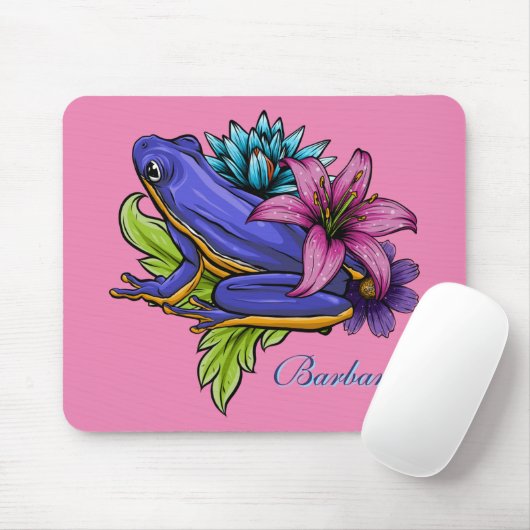 Custom Blue Frog  Muismat (Met muis)