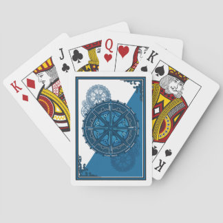Custom Blue Gears Card Deck Pokerkaarten