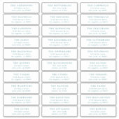 Custom Blue Individual Editable Address Stickers (Voorkant)