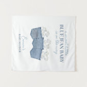 Custom Blue Jean Baby Shower Decorations, Western Wandkleed (Voorkant (horizontaal))