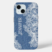 Custom Blue Jean Denim iPhone / iPad hoesje (Achterkant)