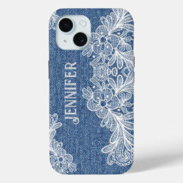 Custom Blue Jean Denim iPhone / iPad hoesje