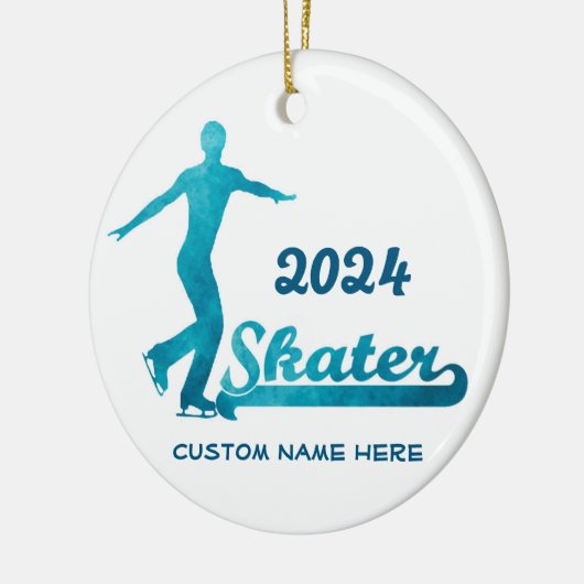 Custom Blue kunstschaatsen Ornament 2024 (Links)
