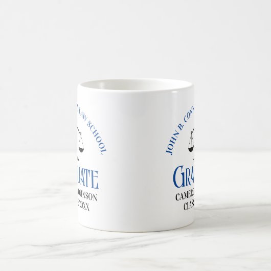 Custom Blue Law School Afstuderen Gift Koffiemok (Center)
