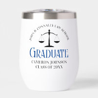 Custom Blue Law School Afstuderen Herdenking