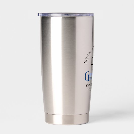 Custom Blue Law School Afstuderen Herdenking Geïsoleerde Drinkbeker (Rechts)