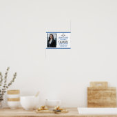 Custom Blue Law School Foto Afstudeerfeest Poster (Keuken)