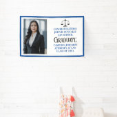 Custom Blue Law School Foto Afstudeerfeest Spandoek (Insitu)