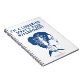 Custom Blue Librarian Spiral Notitieboek (Rechterzijde)