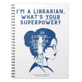 Custom Blue Librarian Spiral Notitieboek