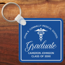 Custom Blue Medische School Afstuderen Keepsake