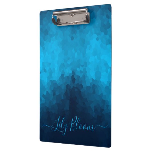 Custom Blue Mosaic Geometric Pattern Klembord (Links)