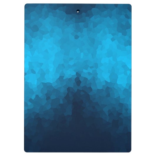 Custom Blue Mosaic Geometric Pattern Klembord (Achterkant)