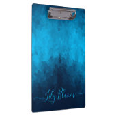 Custom Blue Mosaic Geometric Pattern Klembord (Rechts)