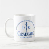 Custom Blue Osteopathic Medical School Afstuderen Koffiemok (Links)