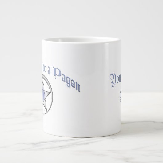 Custom Blue Pagan Pride Jumbo Mok (Voorkant)
