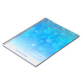 Custom Blue Pastel Circles Notitieboek (Linkerzijde)