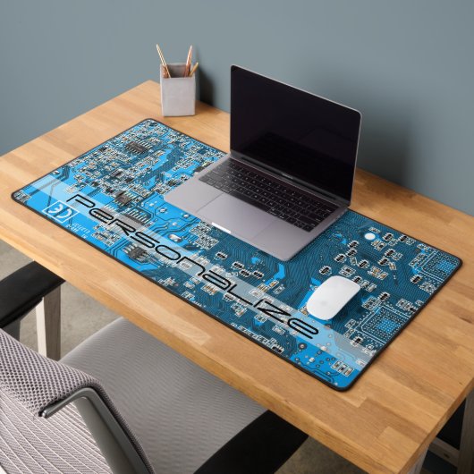 Custom Blue PCB Circuit Board for IT Pros Bureaumat (Kantoor 2)