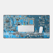 Custom Blue PCB Circuit Board for IT Pros Bureaumat (Keyboard & Muis)